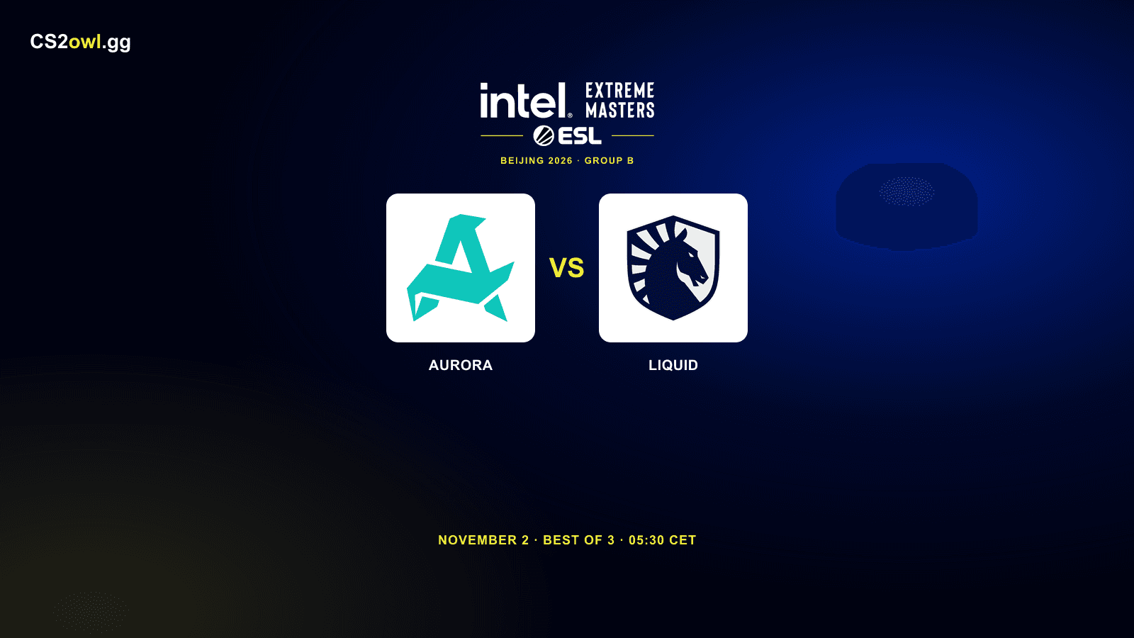 Aurora vs Liquid — IEM Beijing 2026, Group B Opening Round, November 2
