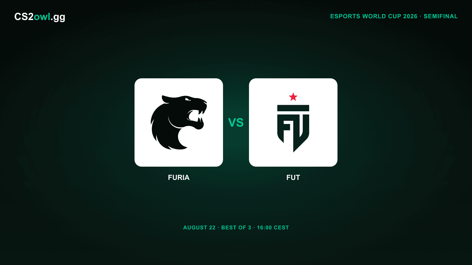 FURIA vs FUT — Esports World Cup 2026 Semifinal, August 22