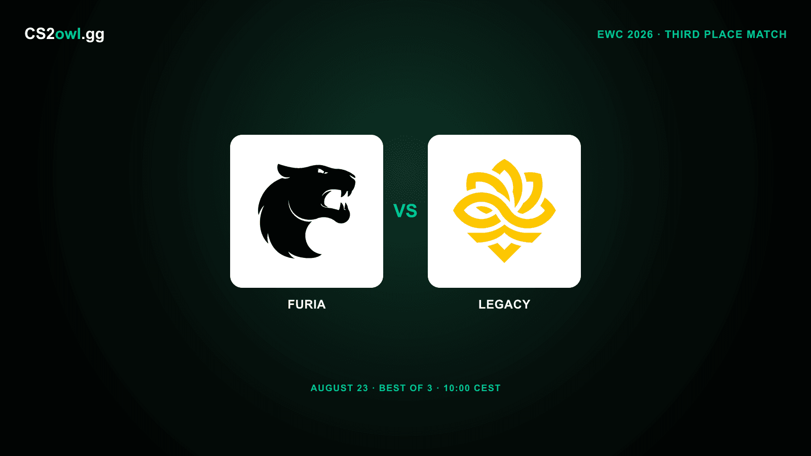 FURIA vs Legacy — Esports World Cup 2026 Third-Place Match, August 23