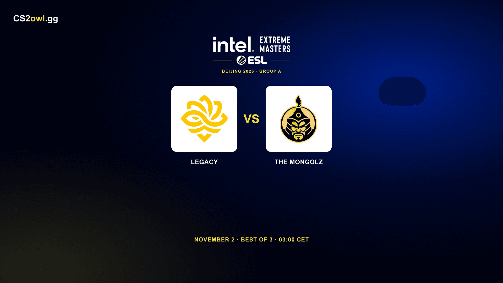Legacy vs The MongolZ — IEM Beijing 2026, Group A Opening Round, November 2