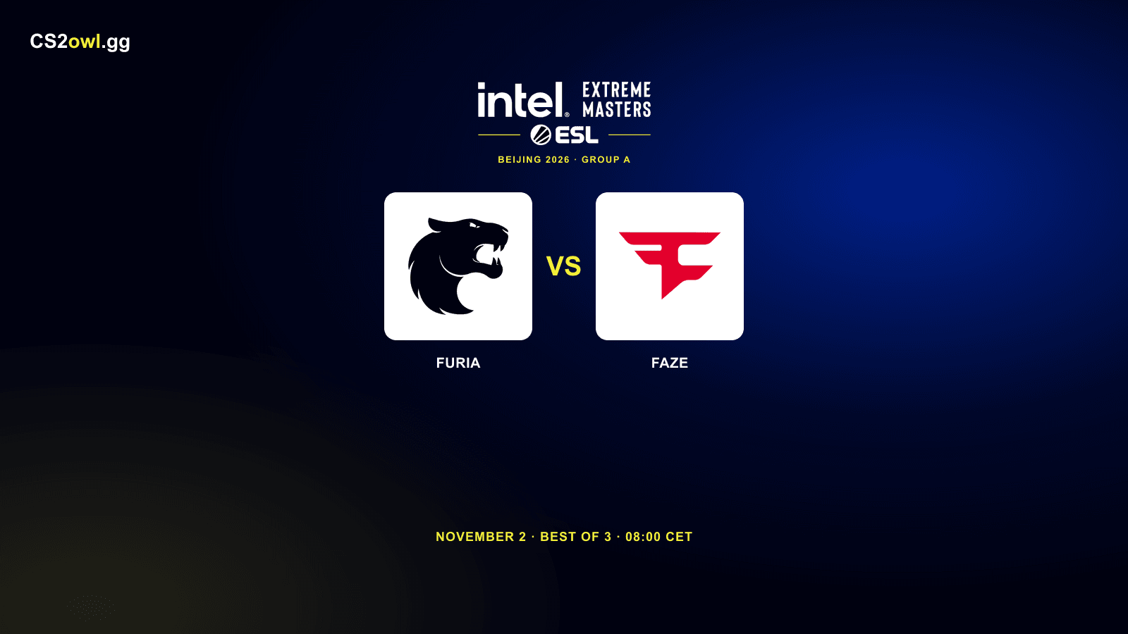 FURIA vs FaZe — IEM Beijing 2026, Group A Opening Round, November 2