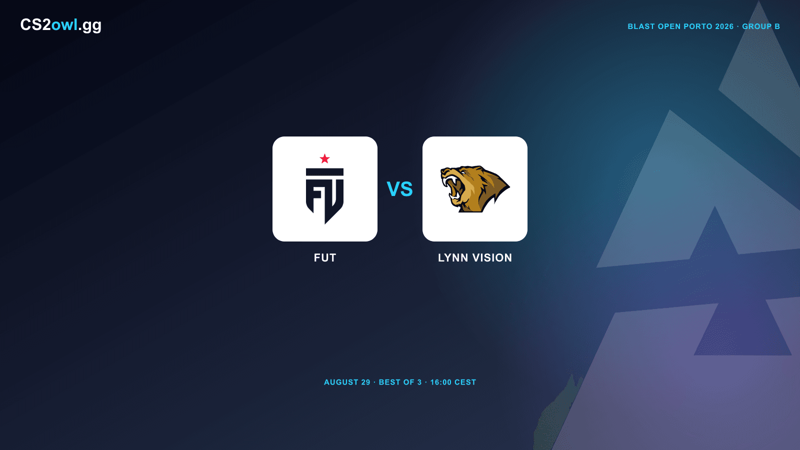 FUT vs Lynn Vision — BLAST Open Porto 2026, Group B Lower Round 1, August 29