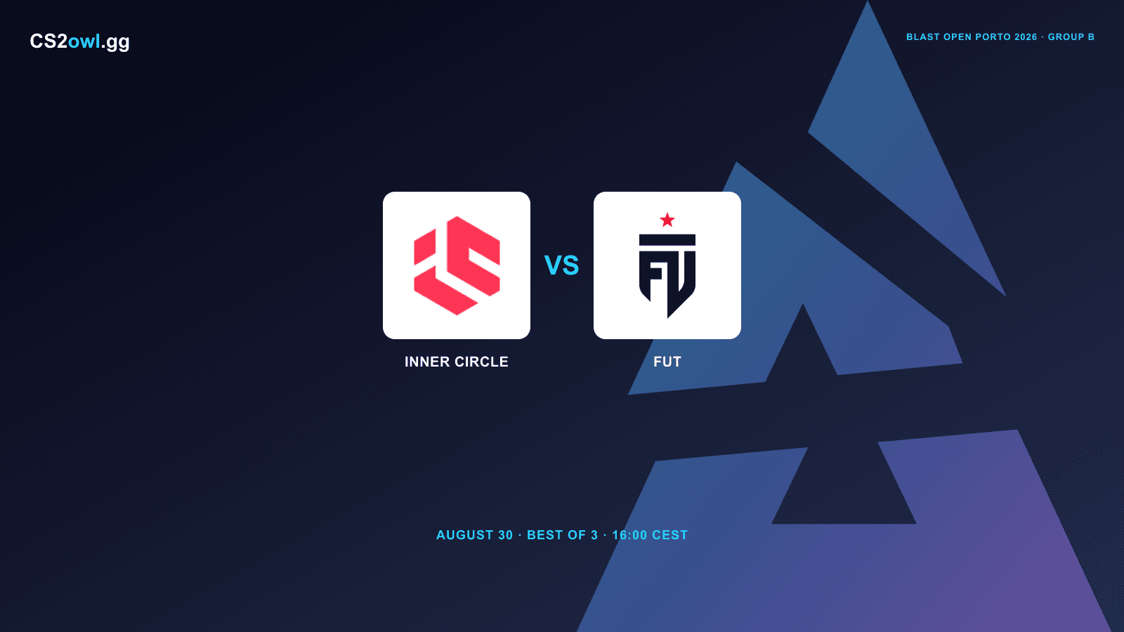 Inner Circle vs FUT — BLAST Open Porto 2026, Group B Lower Round 2, August 30