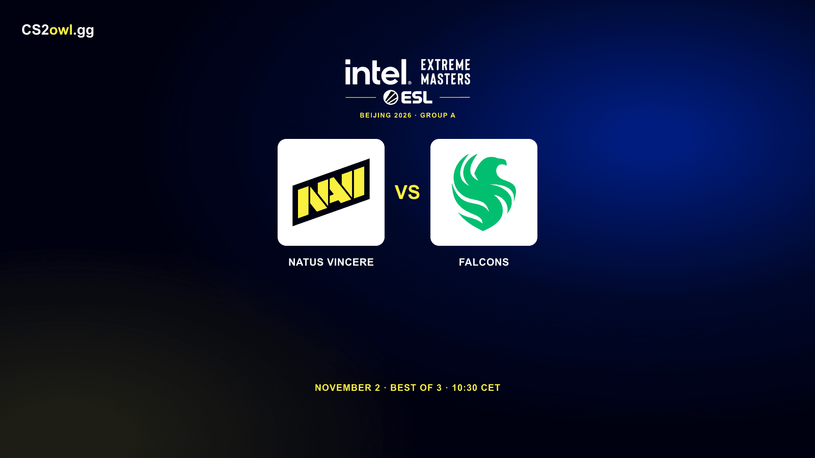 Natus Vincere vs Falcons — IEM Beijing 2026, Group A Opening Round, November 2