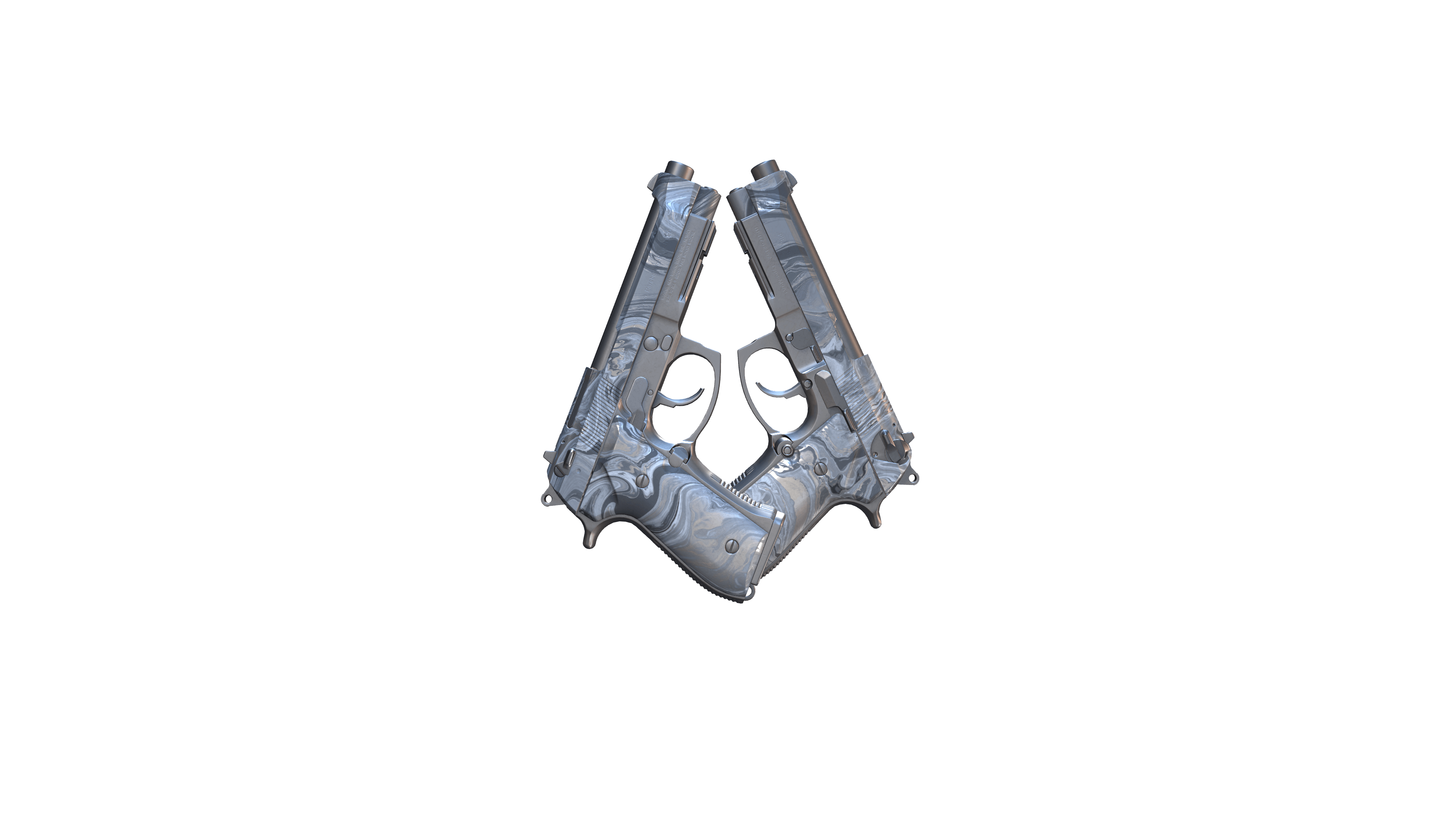 Dual Berettas | Silver Pour